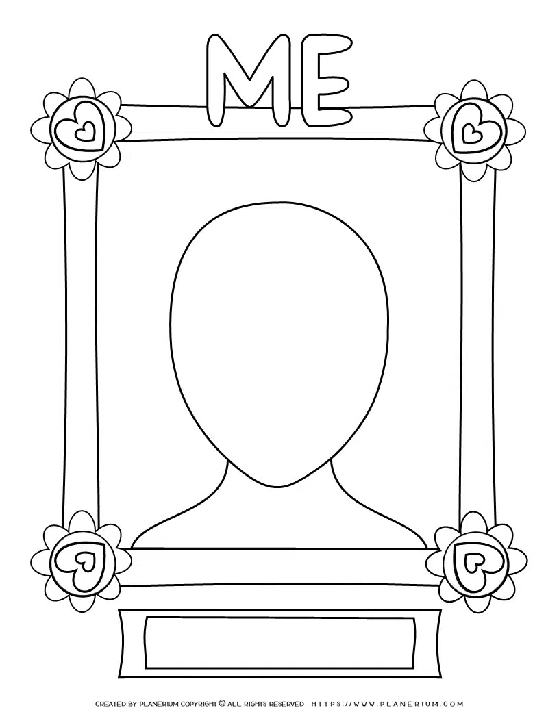 Self portrait template