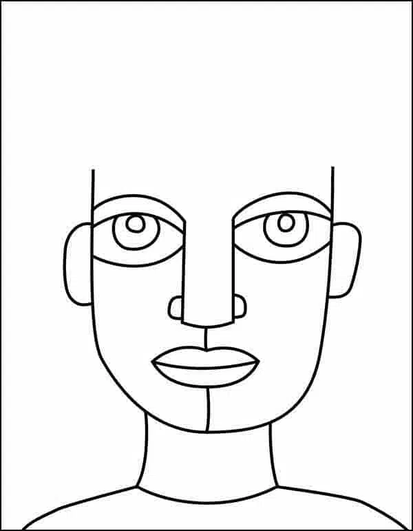 Easy how to draw an abstract self portrait tutorial video