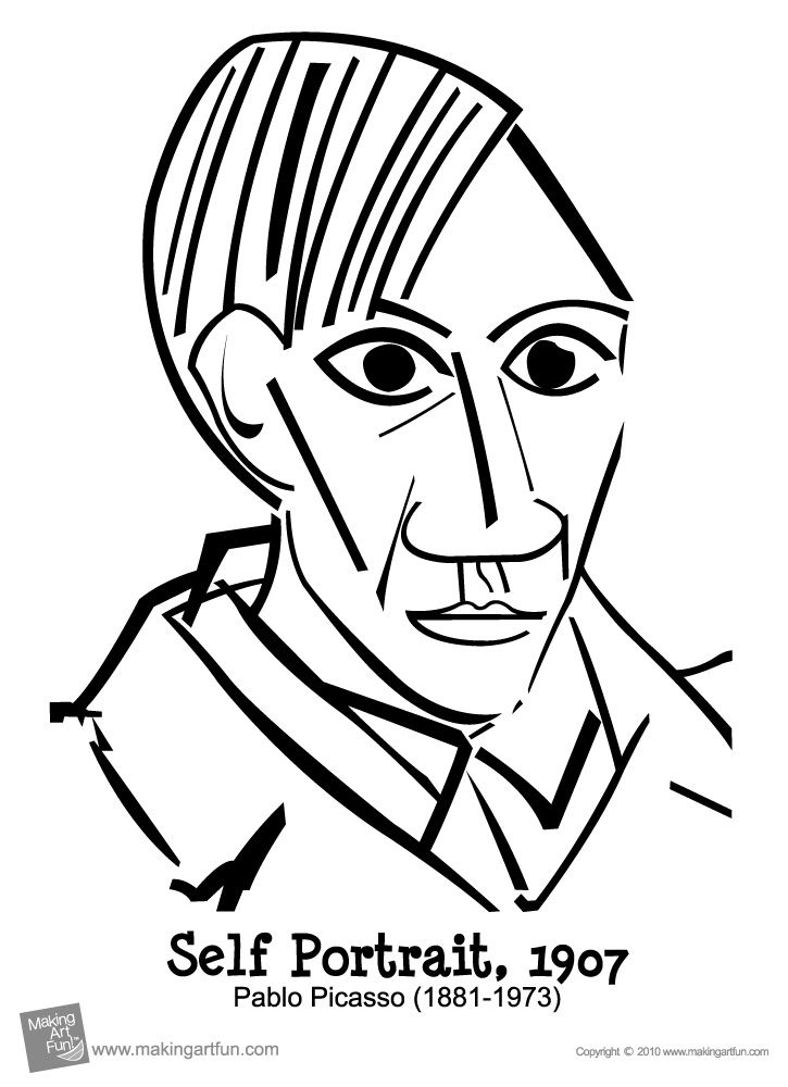 Picasso coloring page