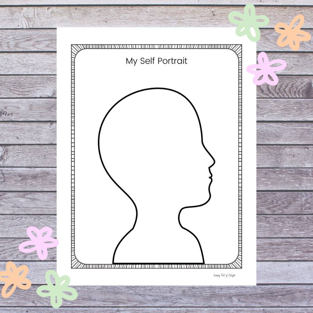 All about me self portrait free printable