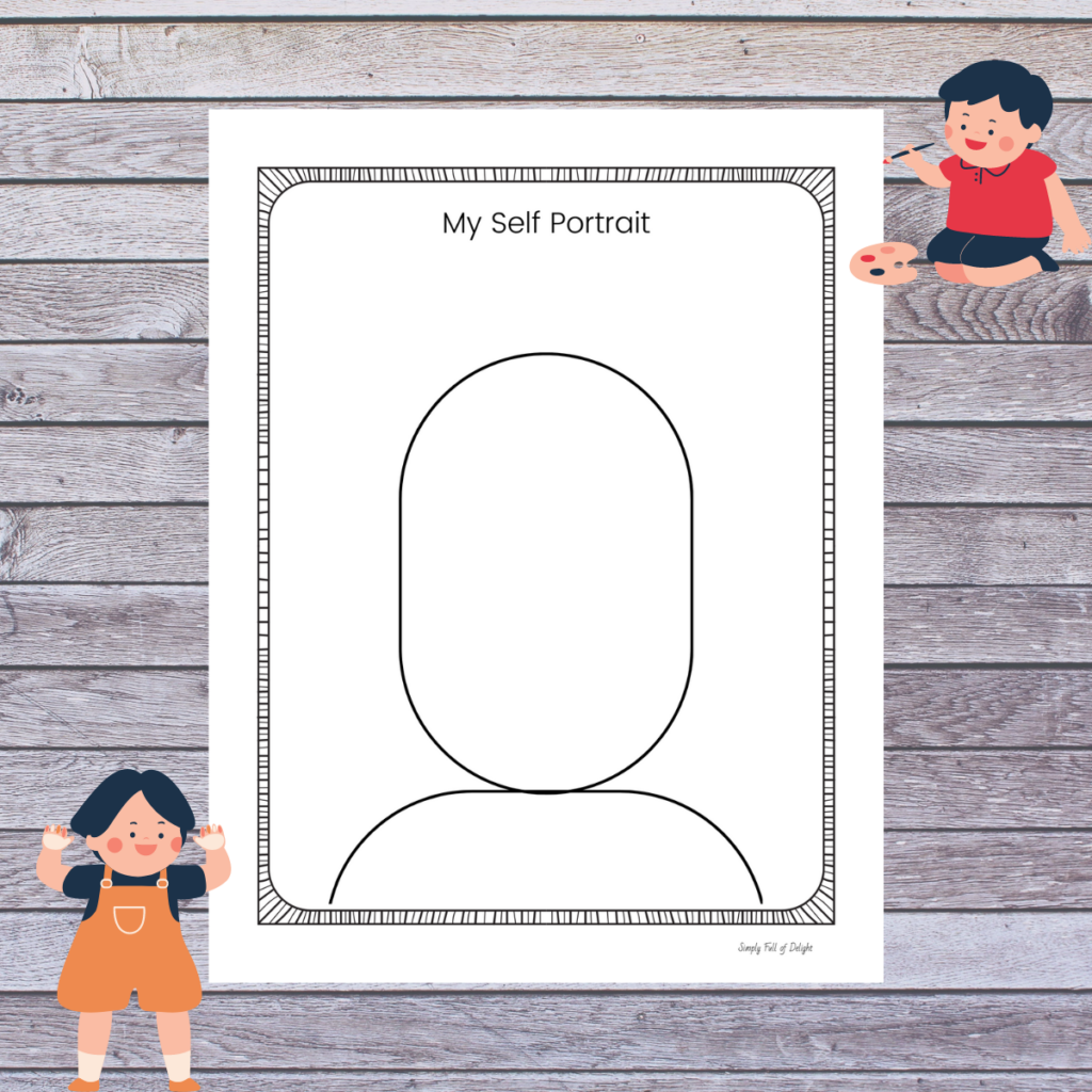 All about me self portrait free printable