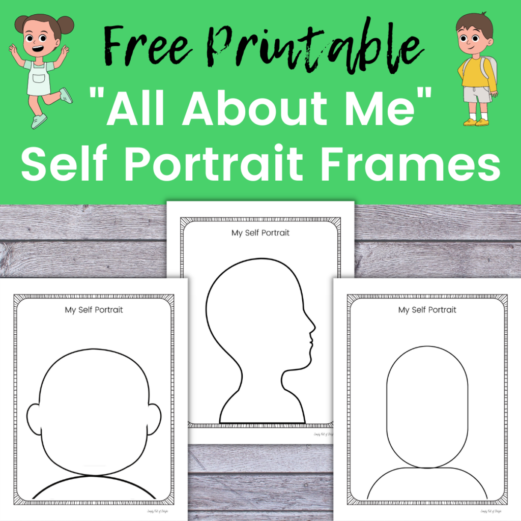 All about me self portrait free printable