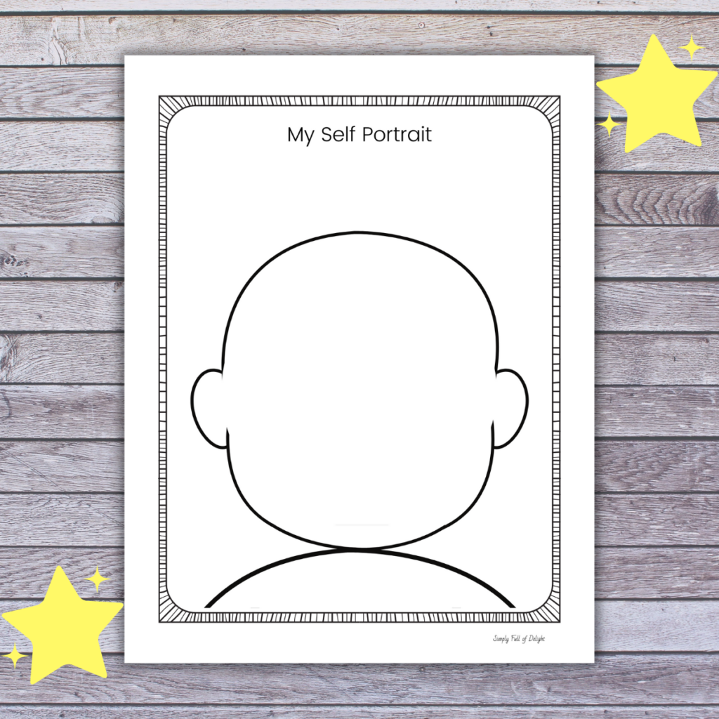 All about me self portrait free printable