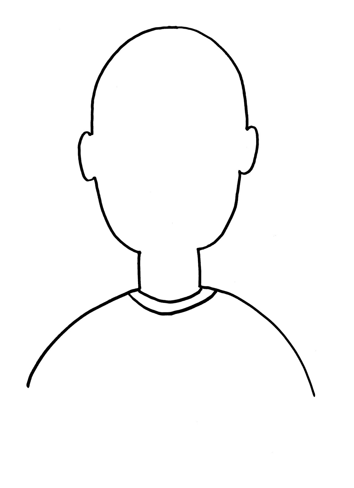 Free printable self portrait template