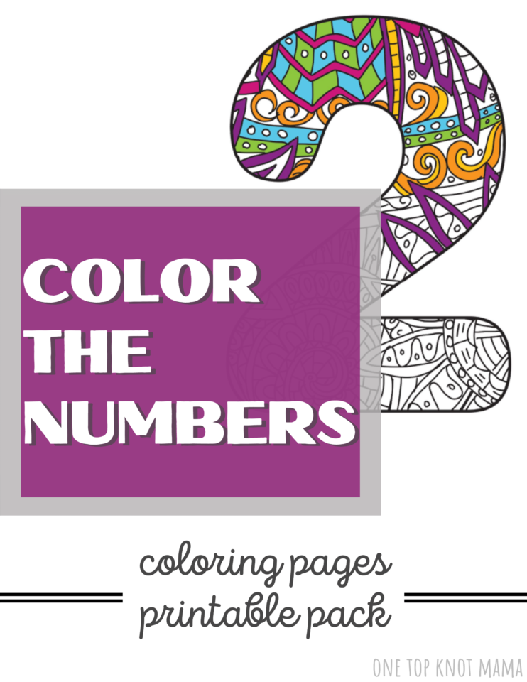 Free coloring pages numbers