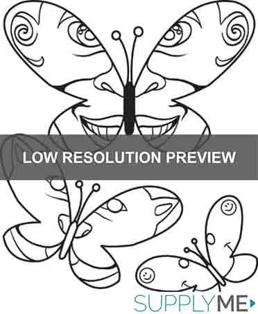 Printable butterfly coloring page for kids â