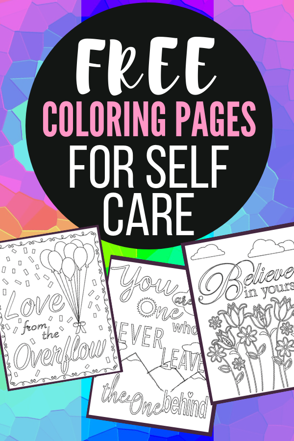 Free self care coloring pages