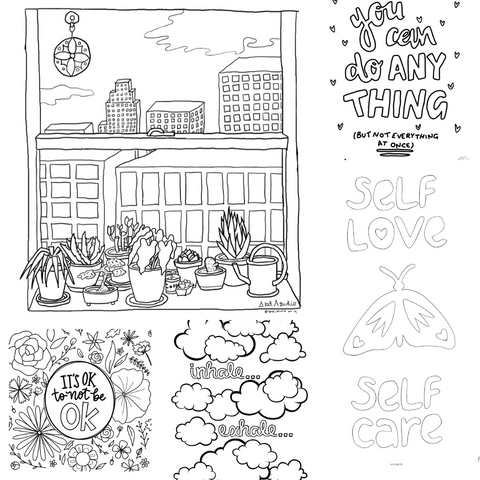 Stay home and color free coloring book â fabulously feminist