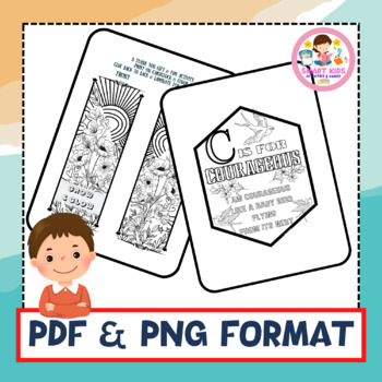 Affirmation alphabet coloring pages for kids boost in self esteem mindfulness made by teachers