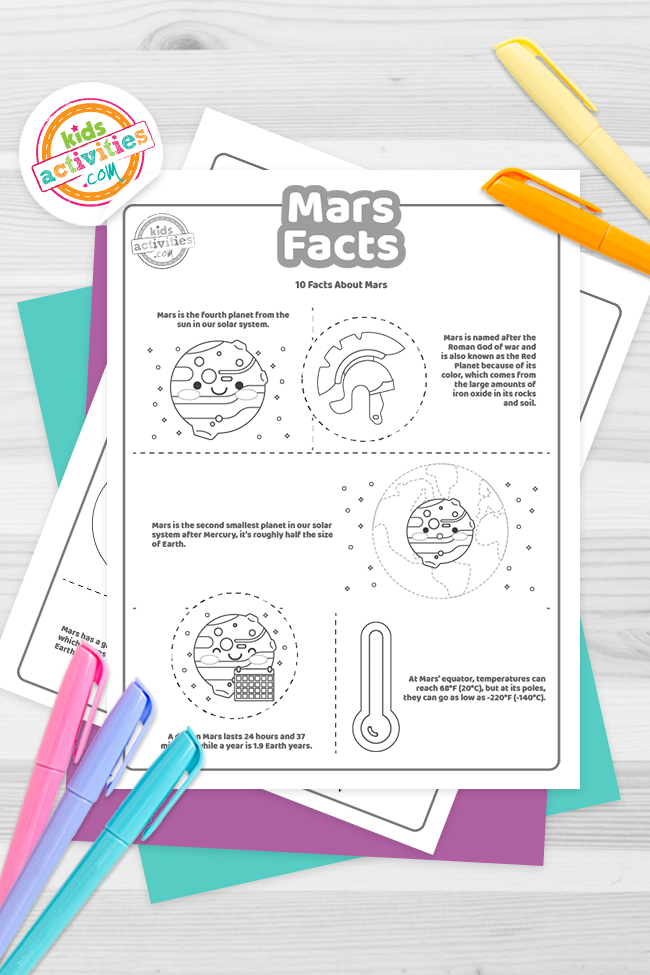 Fun mars facts for kids to print and learn kids activities blog