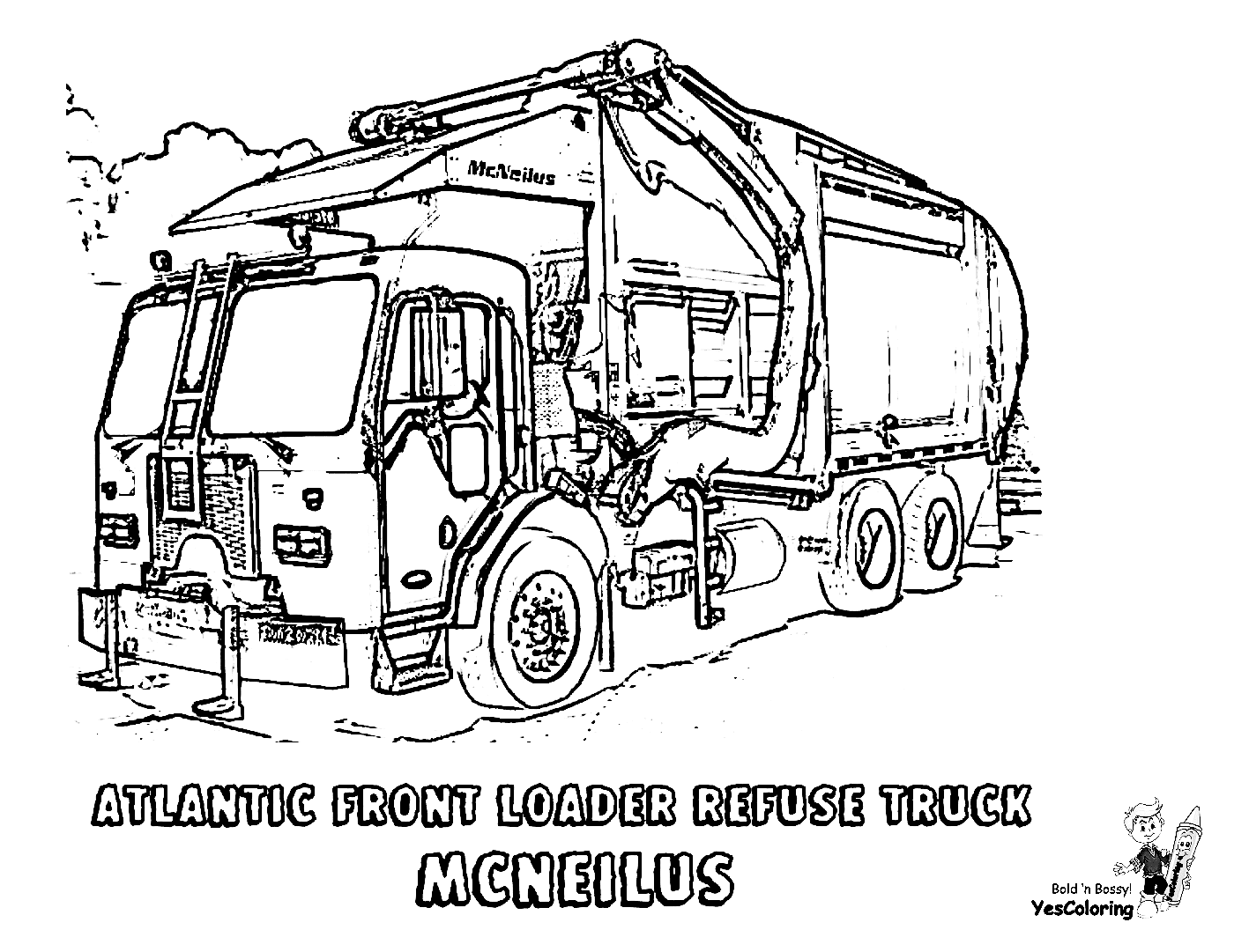 Garbage truck coloring pages printable for free download