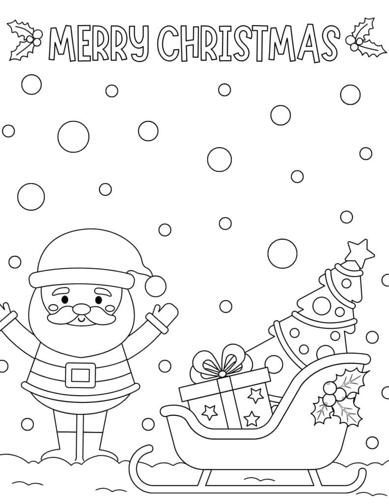 Free christmas coloring pages for kids