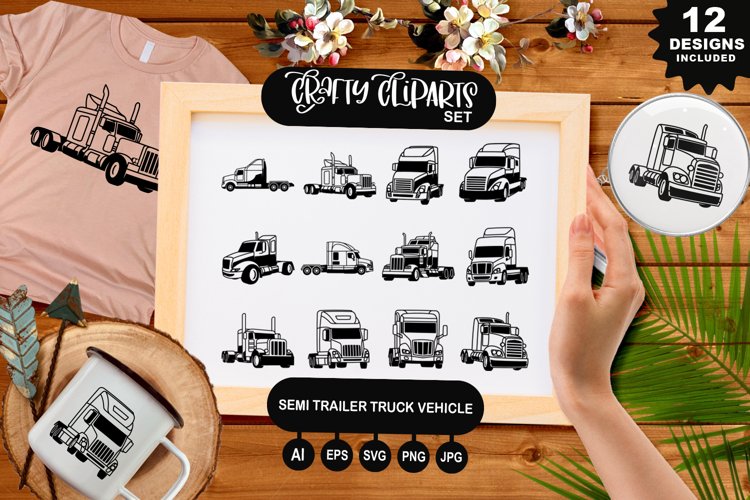 Truck coloring pages design bundles