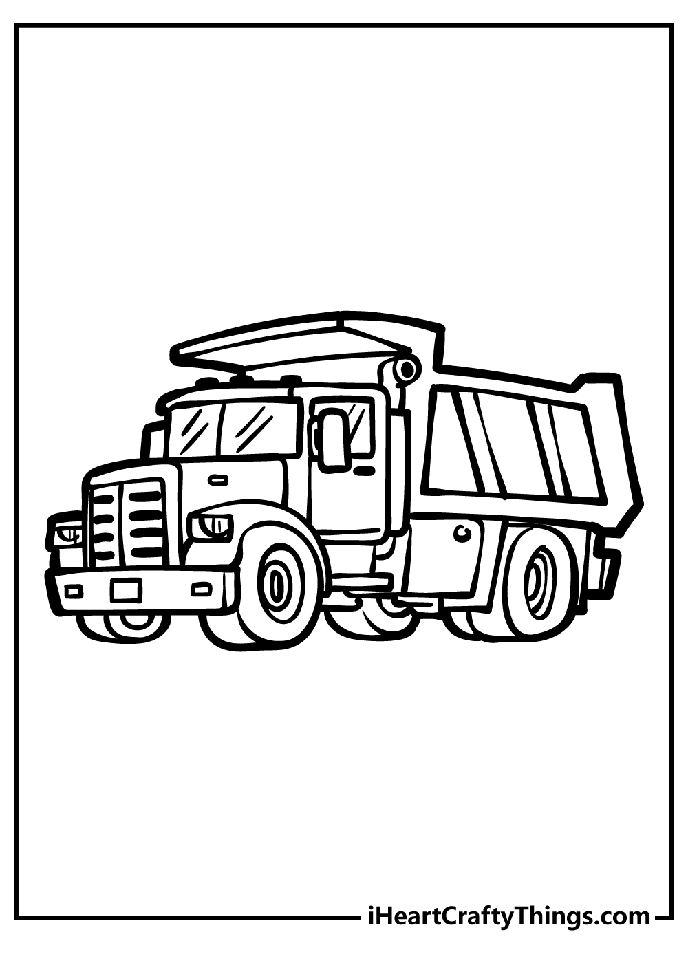 Dump truck coloring pages free printables