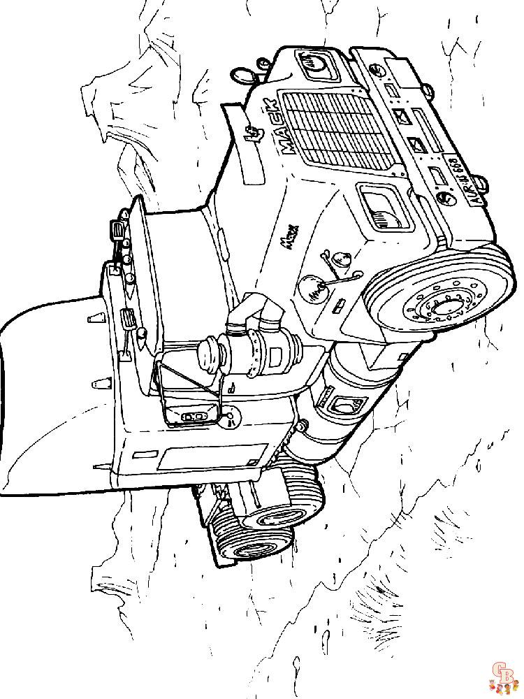 Semi truck coloring pages free printable easy to color