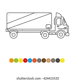 Vector illustration coloring book kids truck àààààààààªàààà àààààààààààªààààà