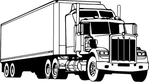 Semi truck truck coloring pages semi trucks big trucks