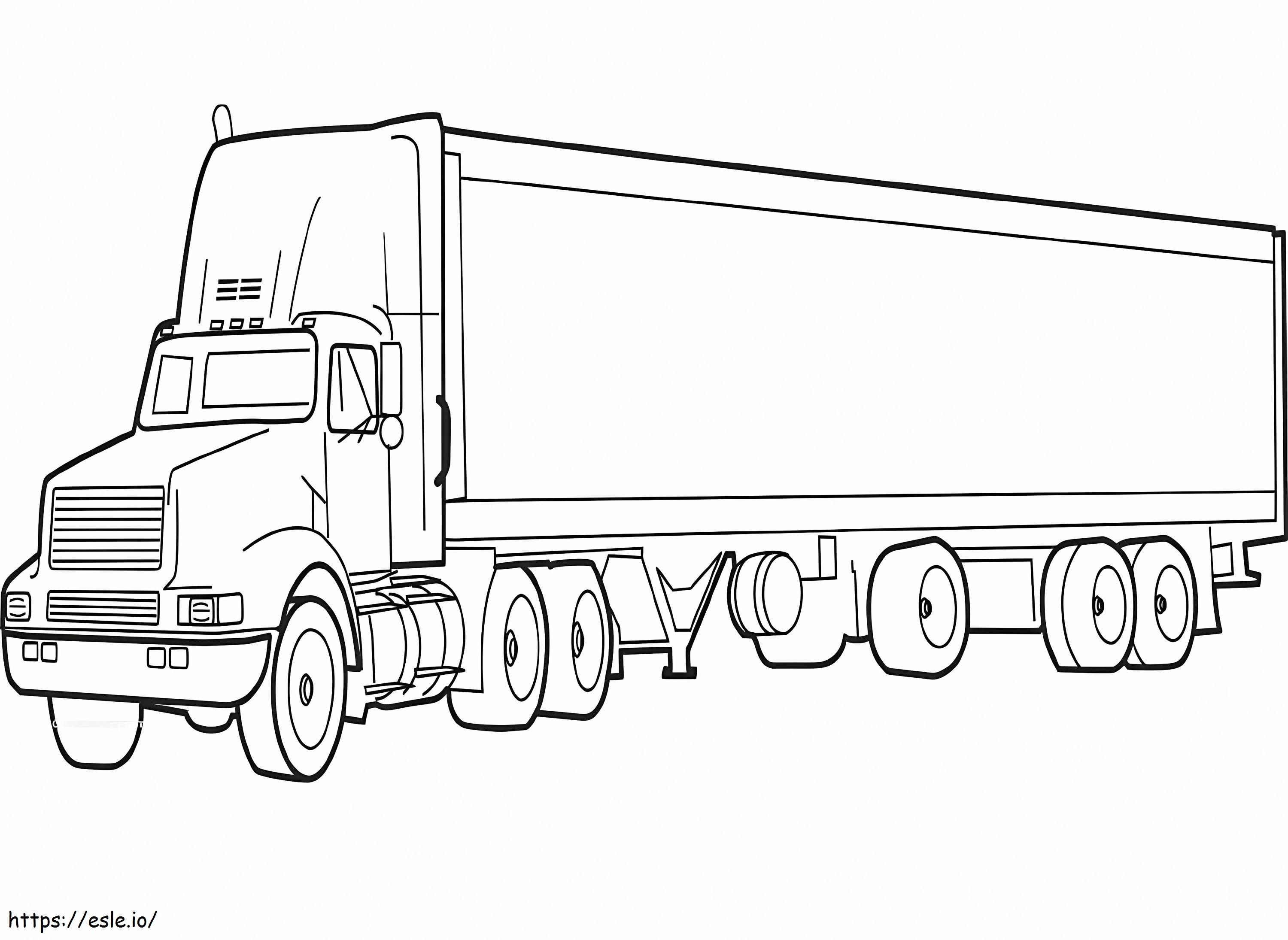 Print truck coloring page