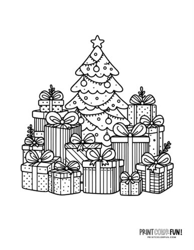 Christmas present clipart coloring pages plus quick easy activities you can do with em at