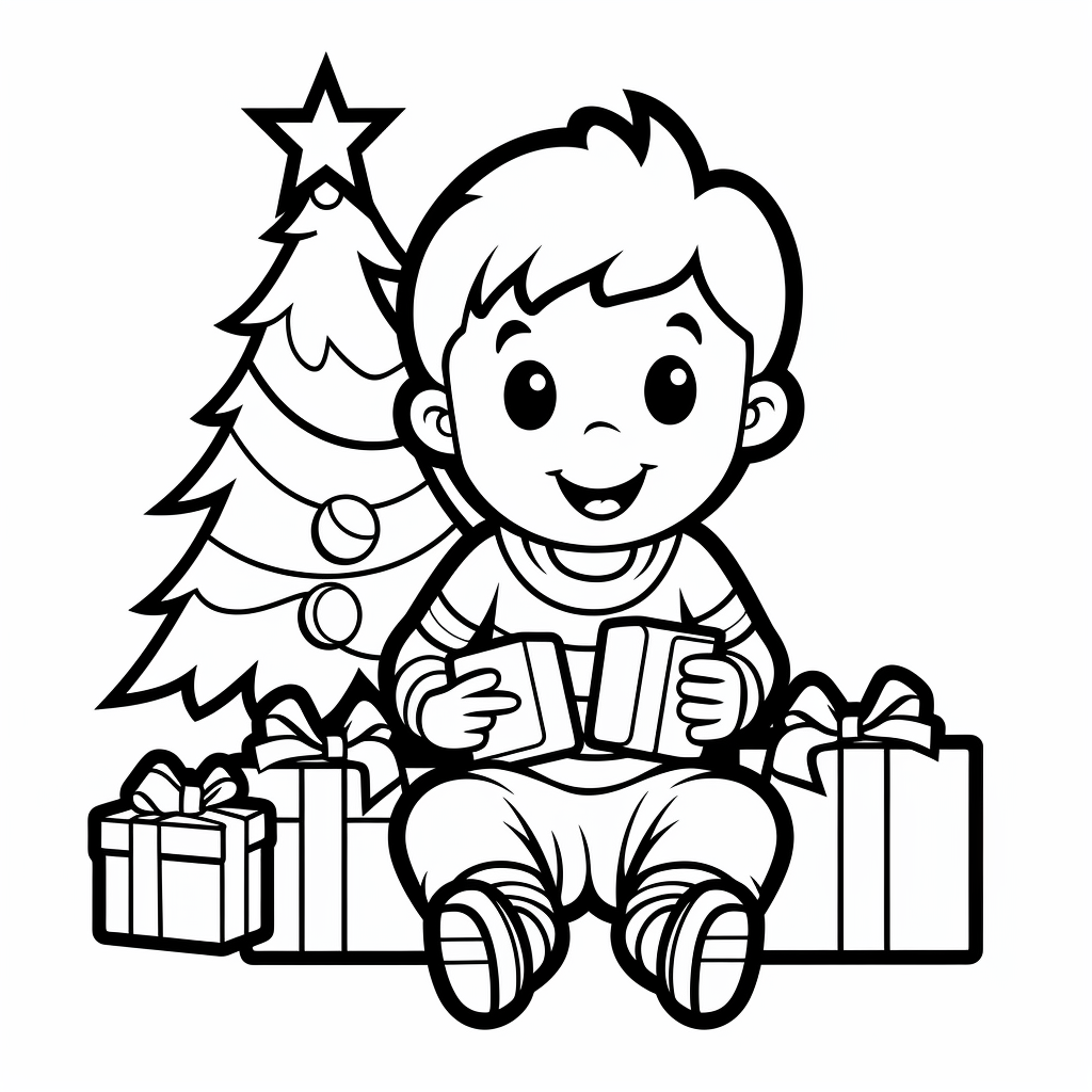 Easy christmas coloring pages for toddlers