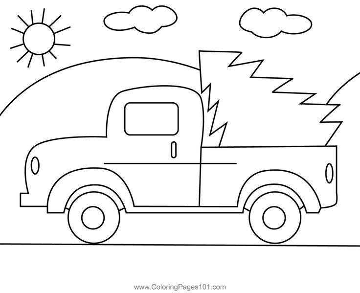 Christmas tree truck coloring page christmas tree coloring page christmas coloring sheets christmas tree truck
