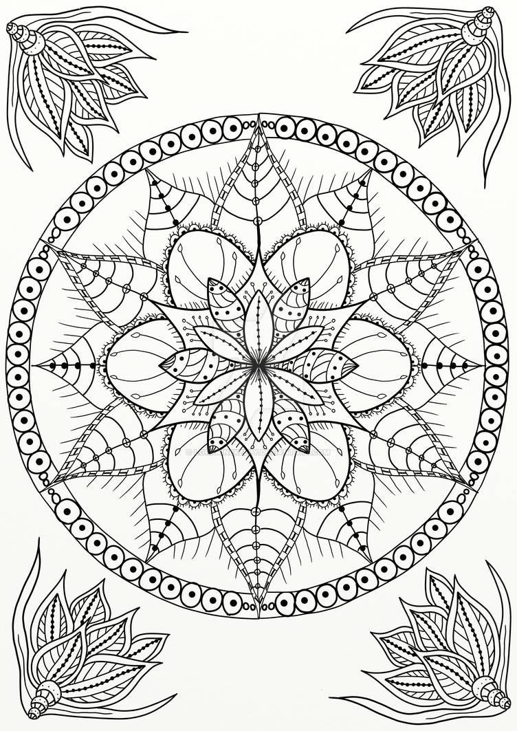 Mandala coloring page by lorrainekelly on deviantart mandala coloring pages coloring book pages coloring pages