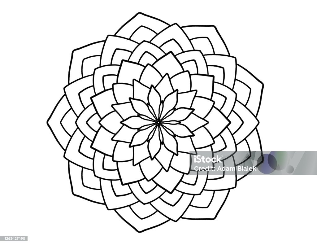 Zen rosette mandala stock illustration