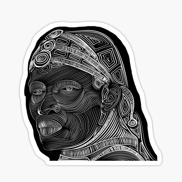 Maasai tribal tribal mandala coloring gifts diy wearable art sticker for sale by gascondi