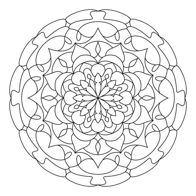 Premium vector sacred geometry mandala coloring page for adults abstract mystical signs vector illustration