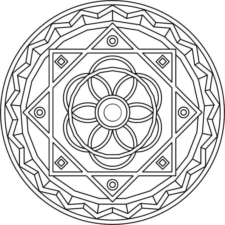 Coloring mandala mandala coloring pages geometric coloring pages mandala coloring