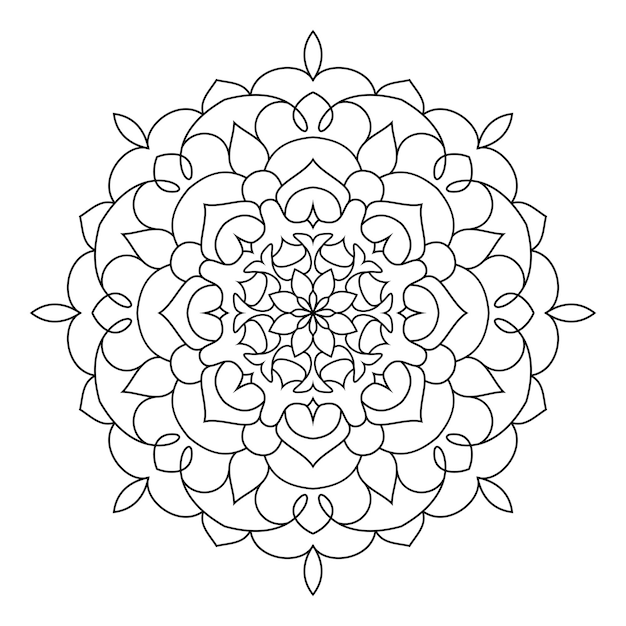 Premium vector sacred geometry mandala coloring page for adults abstract mystical signs vector illustration