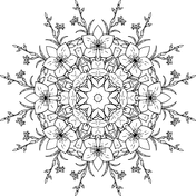 Floral mandalas coloring pages free coloring pages