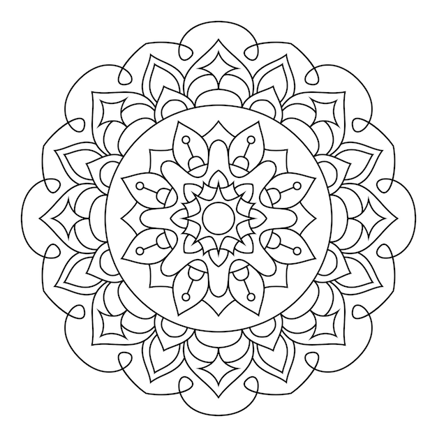 Premium vector sacred geometry mandala coloring page for adults abstract mystical signs vector illustration