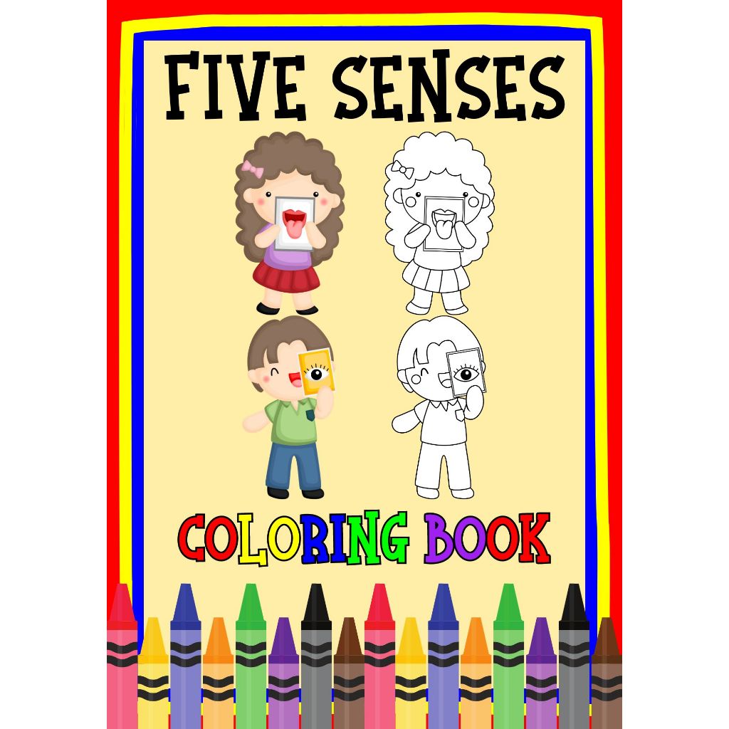 Personalized coloring book for kids five senses birthday gift christmas gift souvenirs ilippines