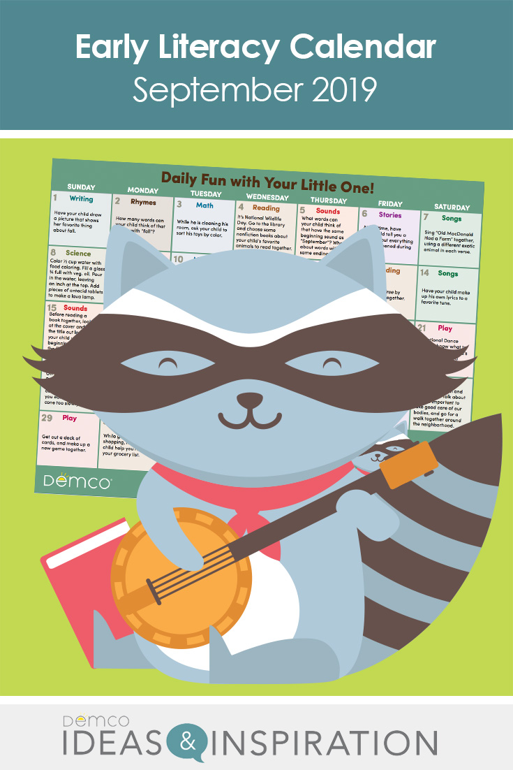 Early literacy activities calendar september crafts books more