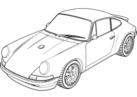 Porsche coloring page free printable coloring pages