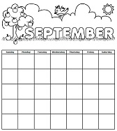 Printable coloring calendar