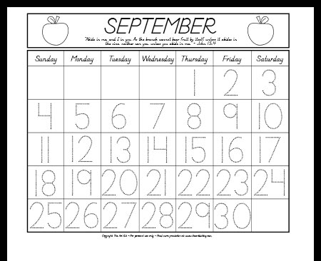 September calendar coloring page with bible verse free printable download â the art kit