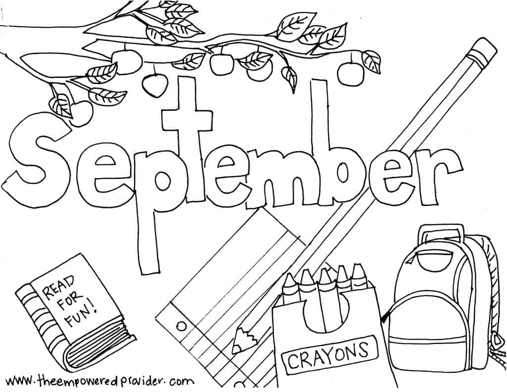 Printable coloring pages for each month