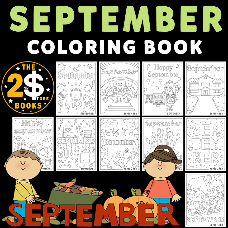 Calendar september coloring book