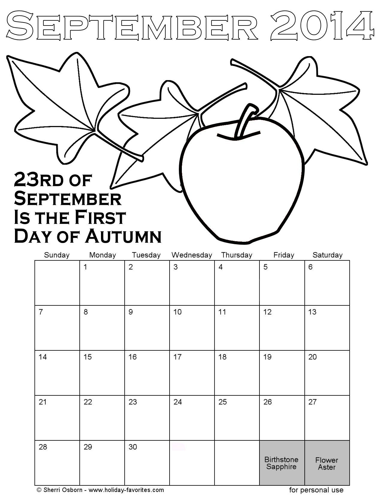 Printable september calendars holiday favorites coloring pages coloring calendar minion coloring pages