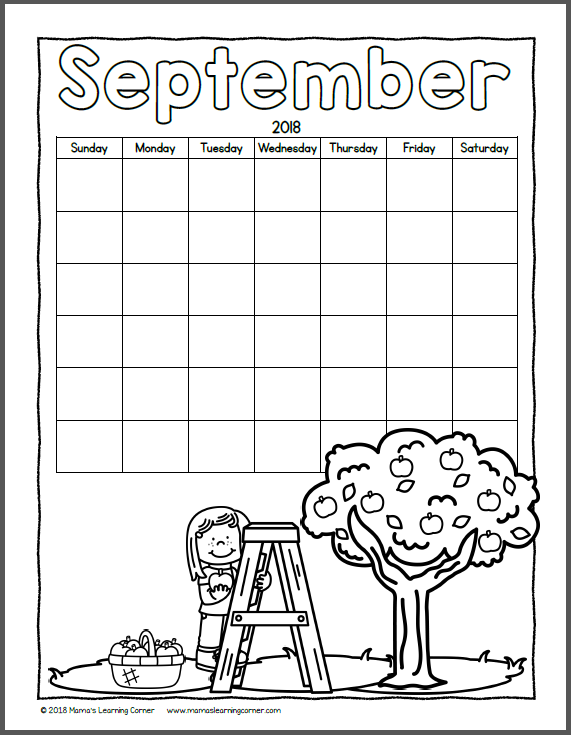 Color your own calendar