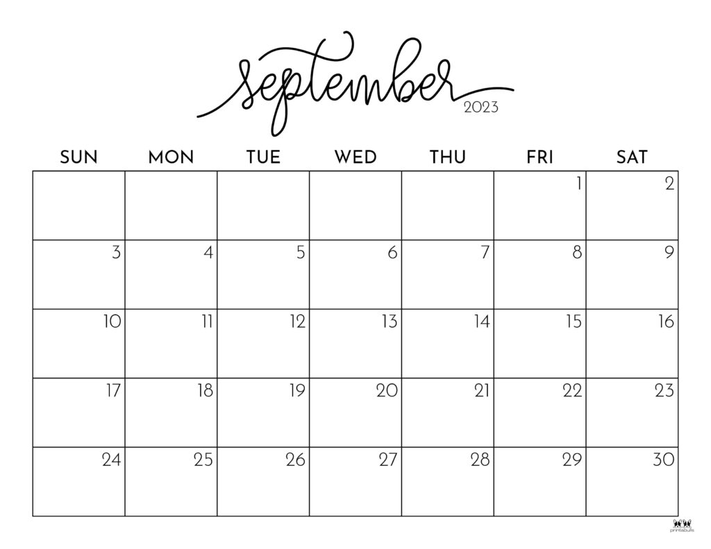 September calendars