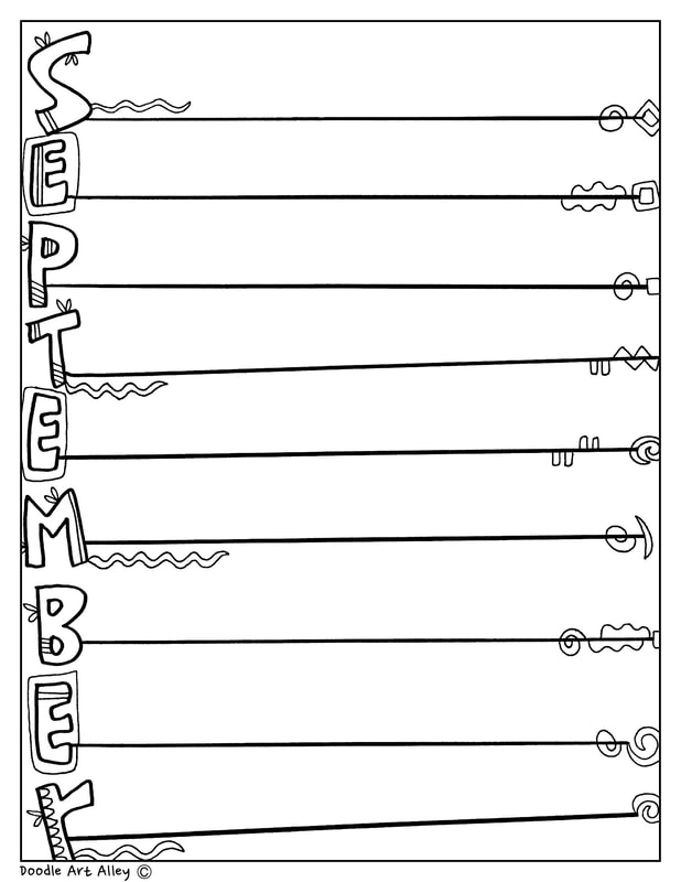 September coloring pages