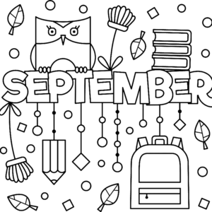 September coloring pages printable for free download