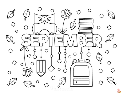 Celebrate the start of autumn with september coloring pages