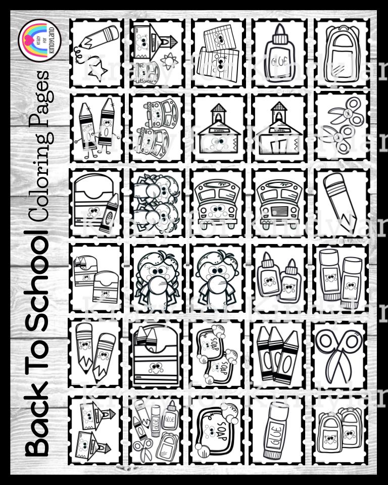 Back to school coloring pages august and september activities