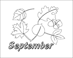 September coloring page months of the year