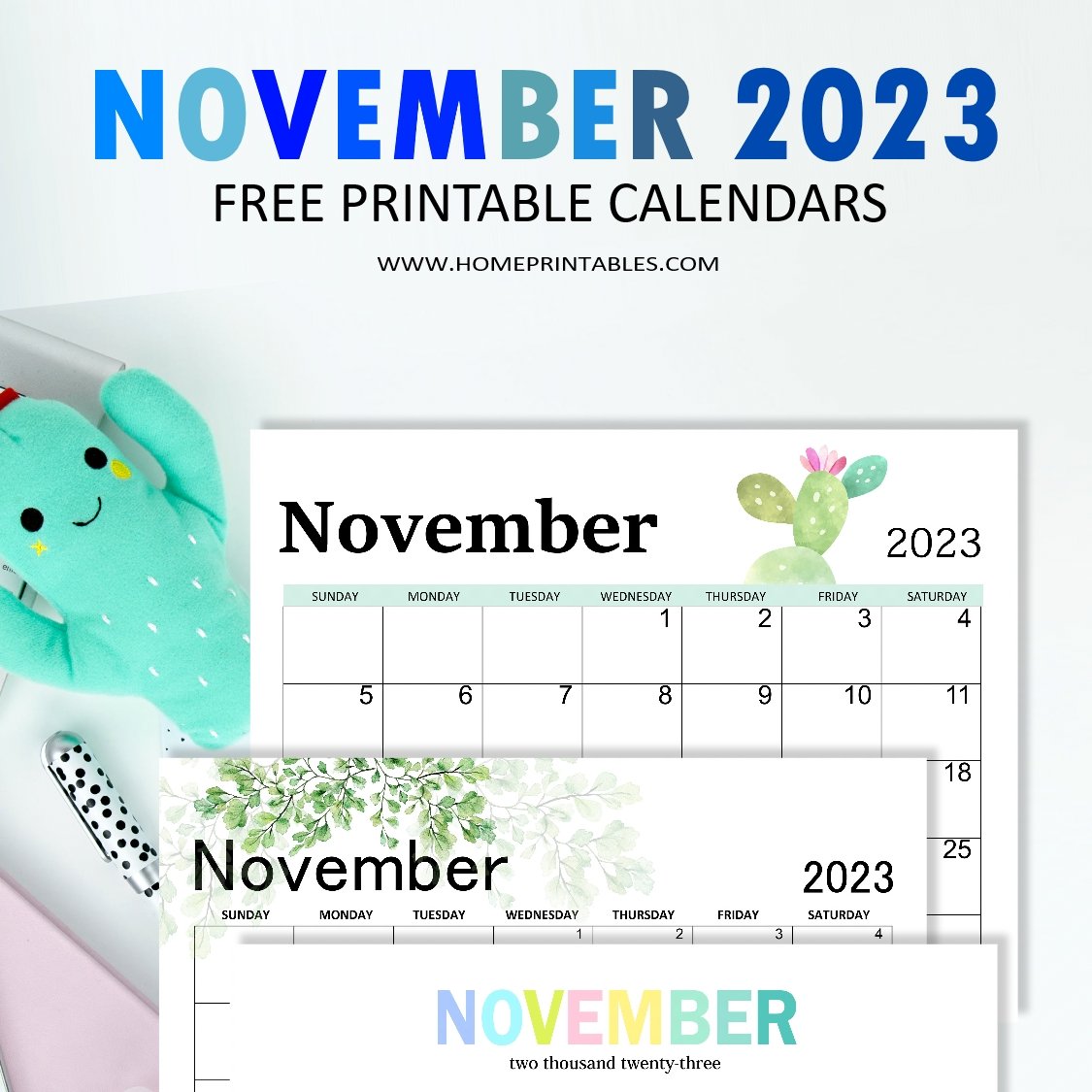 Free november calendars with holidays