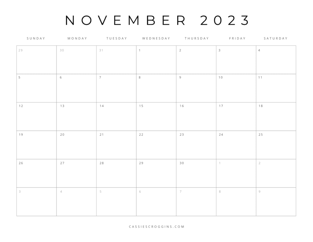 Free printable calendar templates all months